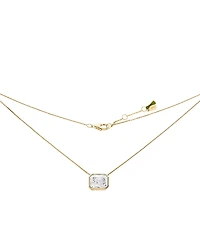 Shashi Emerald Baguette Cubic Zirconia Necklace, 16-18