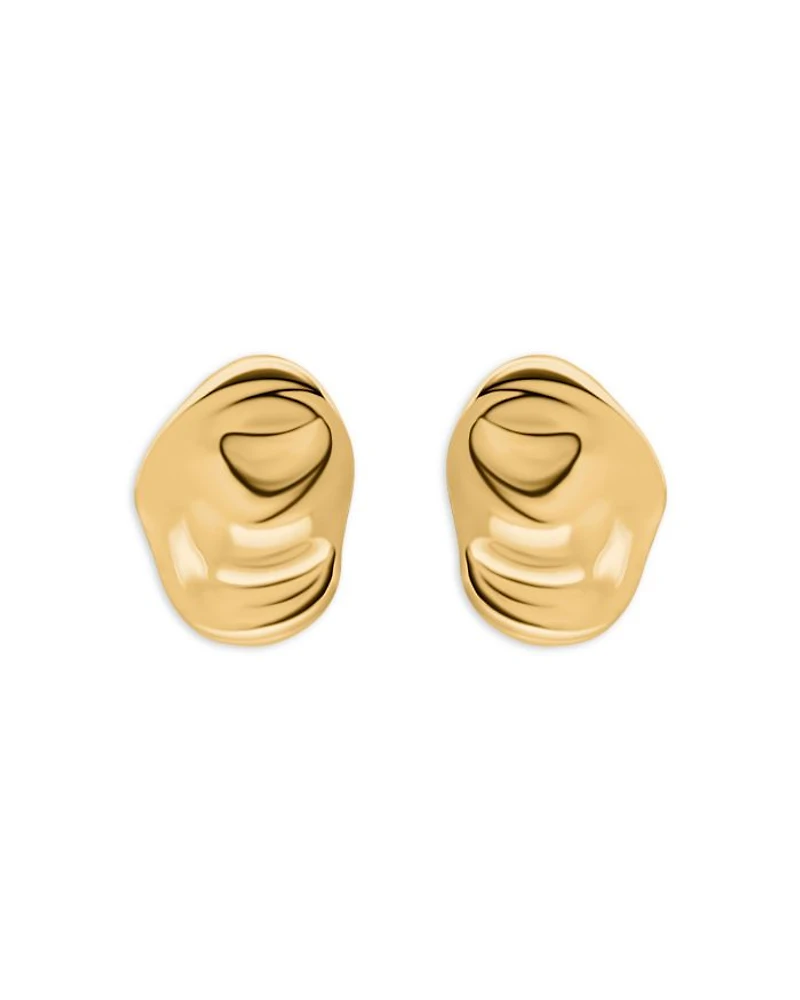 Sculptured Oval Stud Earrings