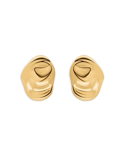 Sculptured Oval Stud Earrings