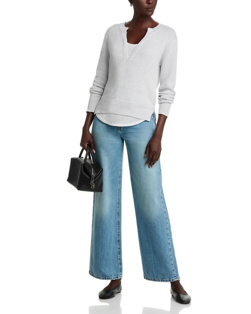 V-neck Layered Sweater