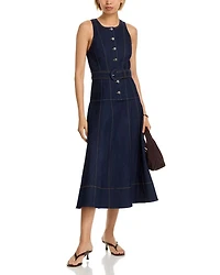 Margaret Sleeveless Denim Midi Dress