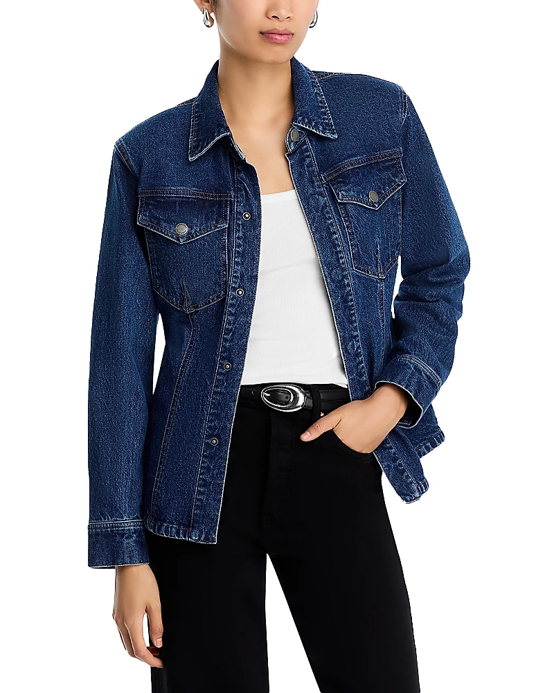 Steve Madden Parc Denim Snap Front Jacket