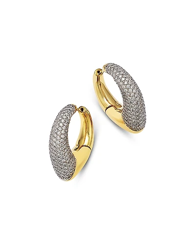Bloomingdale's Fine Collection Diamond Pave Hoop Earrings