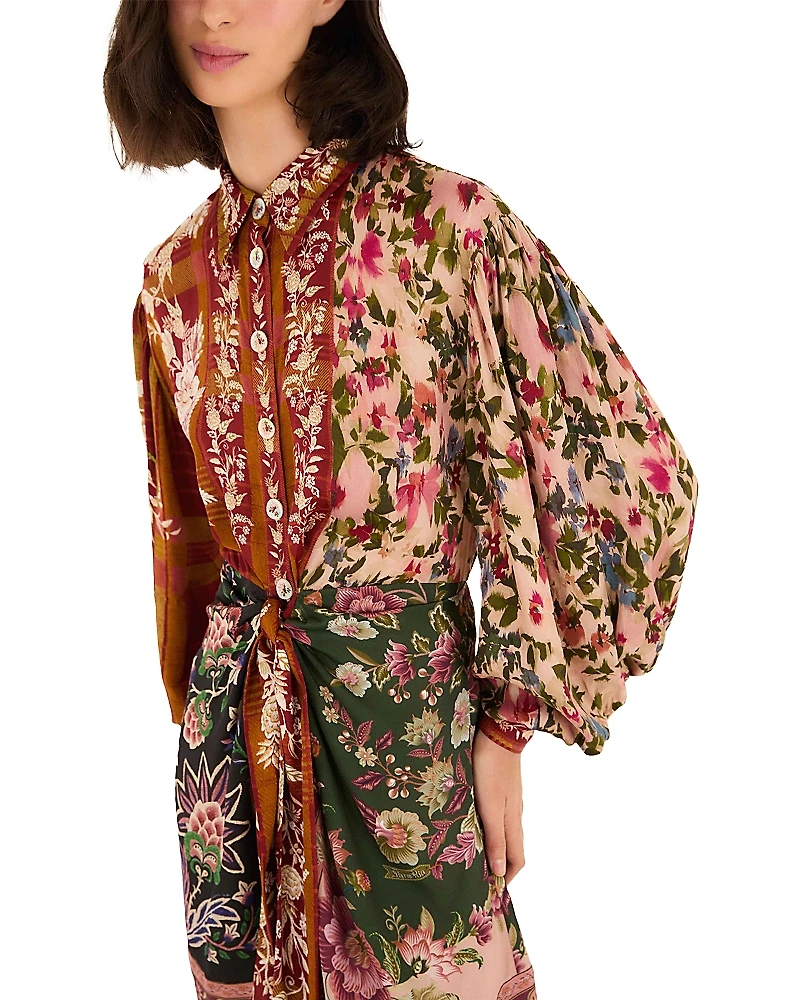 Farm Rio Winter Garden Mini Dress