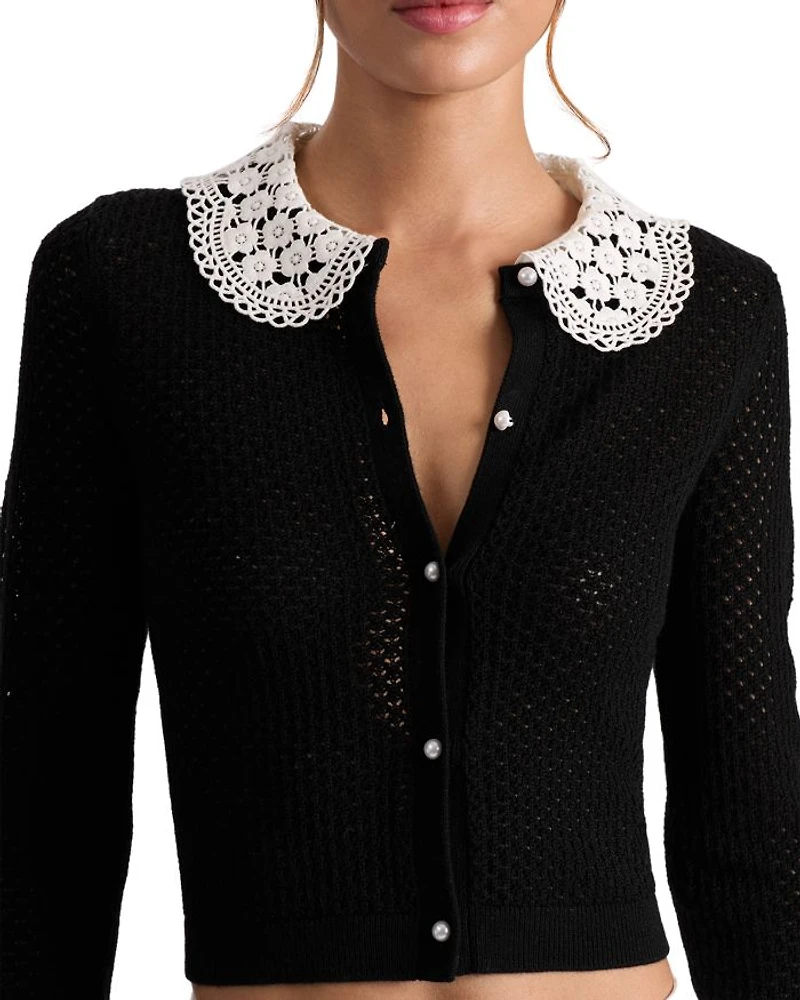 Carson Contrast Collar Cardigan