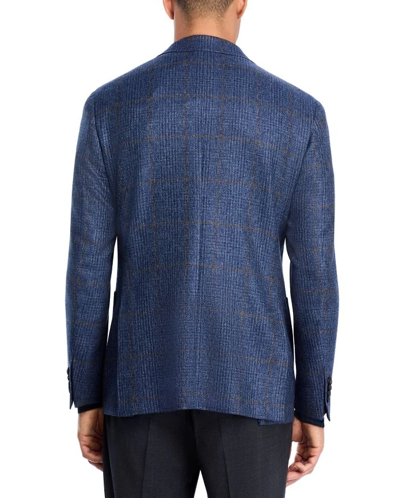Kei Plaid Unstructured Trim Fit Sport Coat