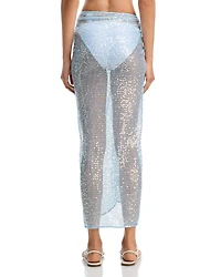Sequin Mesh Sarong Swim Cover-Up