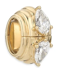 Groovy Lab Grown Diamond Hidden Message Big Bead in 14K Yellow Gold