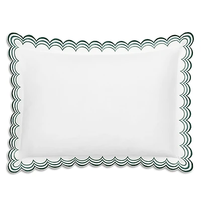 Matouk Stella Scalloped Embroidered Boudoir Sham