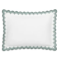 Matouk Stella Scalloped Embroidered Boudoir Sham