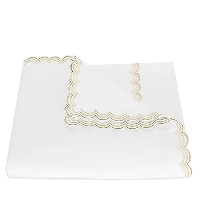 Matouk Stella Scalloped Embroidered Duvet Cover