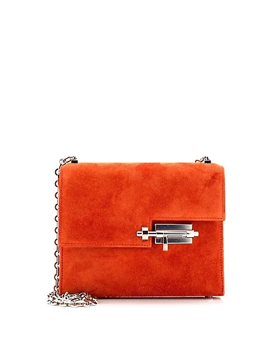 Pre-Owned HERMES Mini Verrou Chaine Bag Doblis Suede