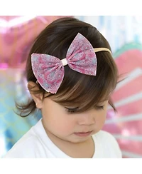 Girls' Mermaid Splash Tulle Bow Baby Headband - Baby