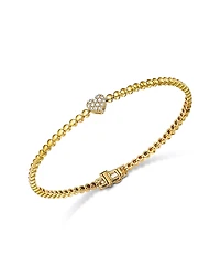 Bloomingdale's Fine Collection Diamond Heart Beaded Bracelet
