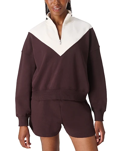 Sweaty Betty Revive Crop Half Zip Sweatshirt