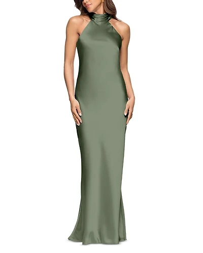 Sleeveless Satin Gown - Exclusive