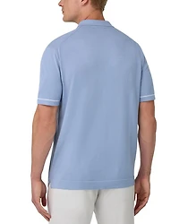 Cotton Crepe Knit Polo Shirt