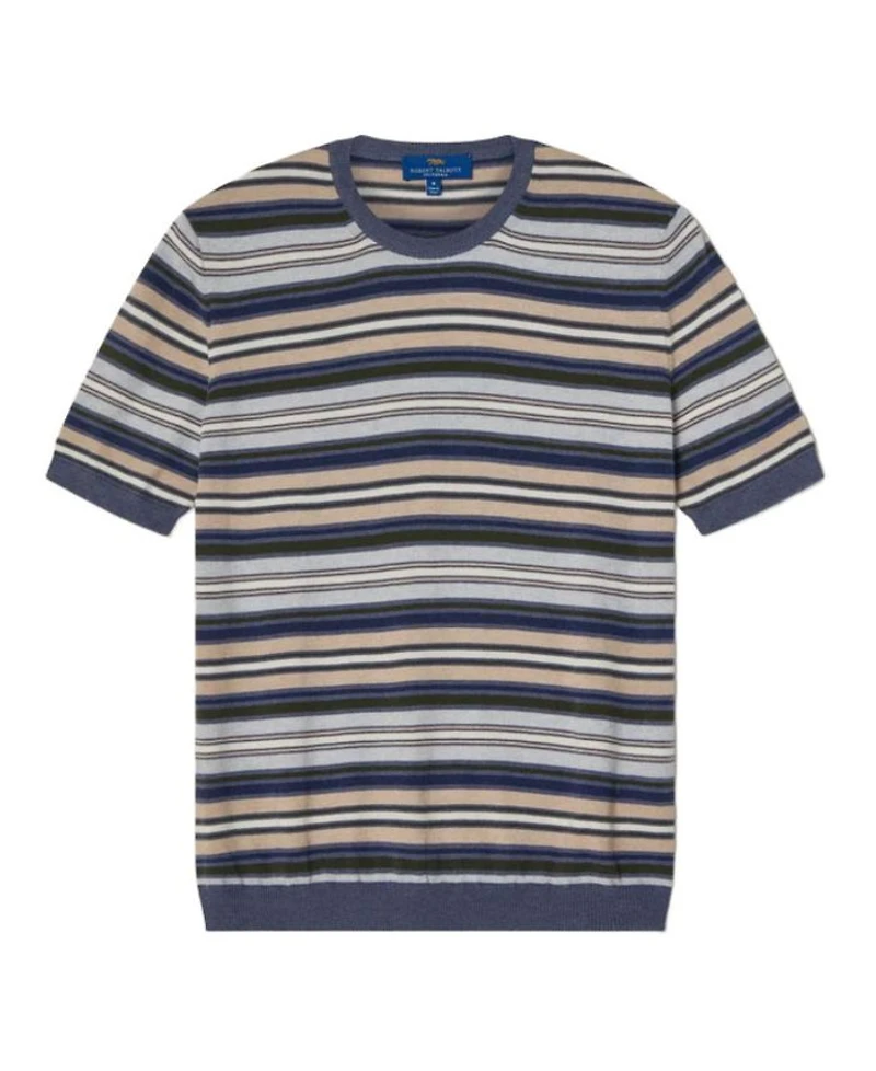 Pratt Stripe Short Sleeve Crewneck Sweater