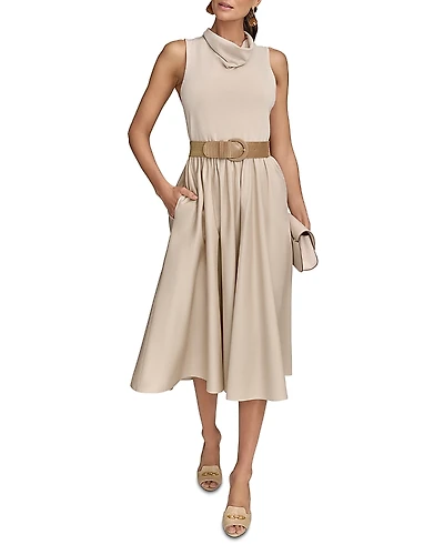 Donna Karan Belted Midi Dress