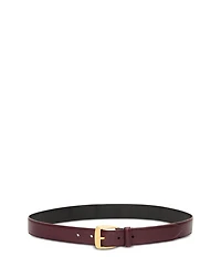 Trapezoid Belt Grained Leather