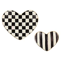 MacKenzie-Childs Rosy Heart Trinket Dishes