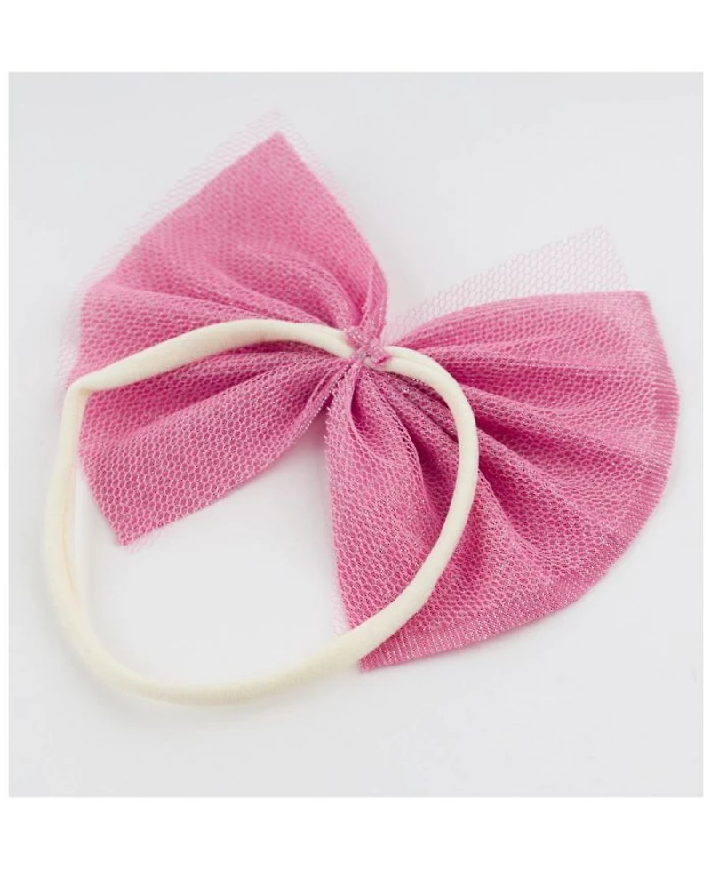 Girls' Sparkle Gathered Bow Headband - Baby