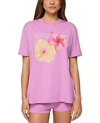 Edikted Fleur Hibiscus Graphic T-Shirt