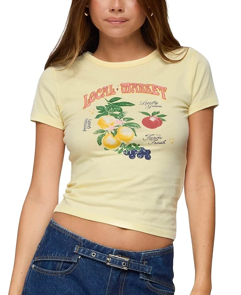 Edikted Local Market Graphic T Shirt
