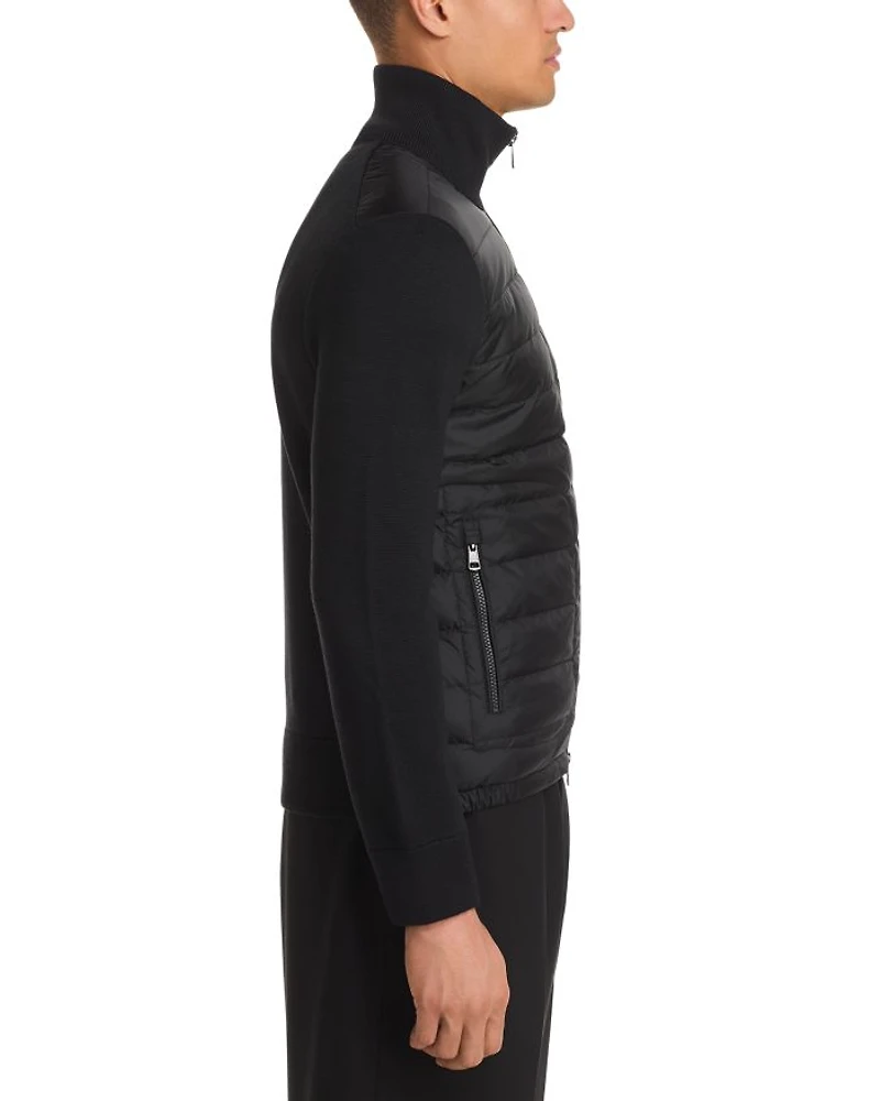 Padded Zip Up Cardigan
