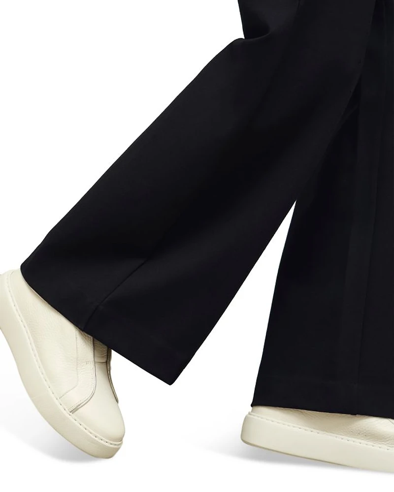 Petites Prim Pull On Wide Leg Pants