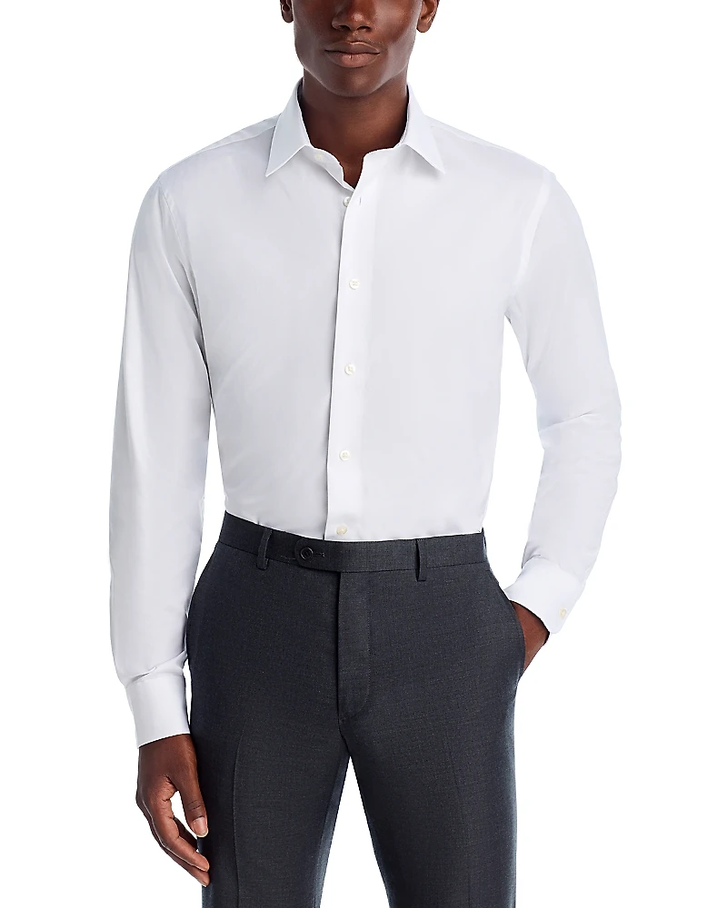 The Men's Store at Bloomingdale's Stretch Twill Regular Fit Dress Shirt - Exclusive