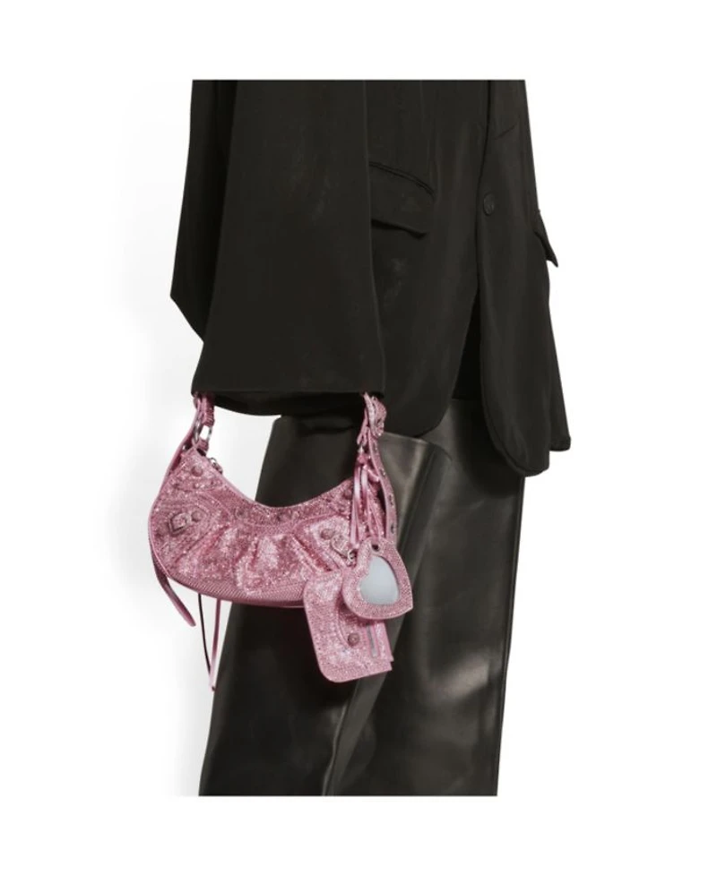 Le Cagole Shoulder Bag with Rhinestones