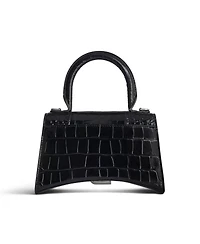 Hourglass Handbag Crocodile Embossed