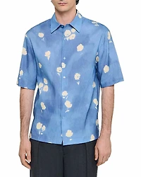 Sandro Water Flower Button Front Shirt