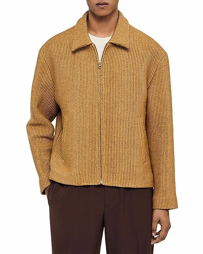 Sandro Woven Raffia Jacket