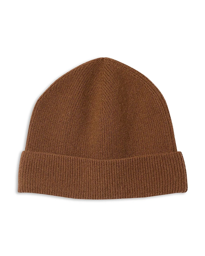 Sandro Cashmere Ribbed Turn Up Beanie