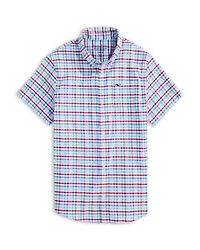 Boys' Road Town Tattersall Performance Short Sleeve Shirt