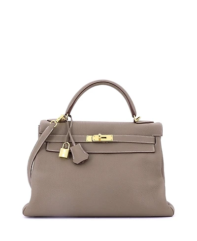 Pre-Owned HERMES Kelly 32 Handbag Togo with Gold Hardware