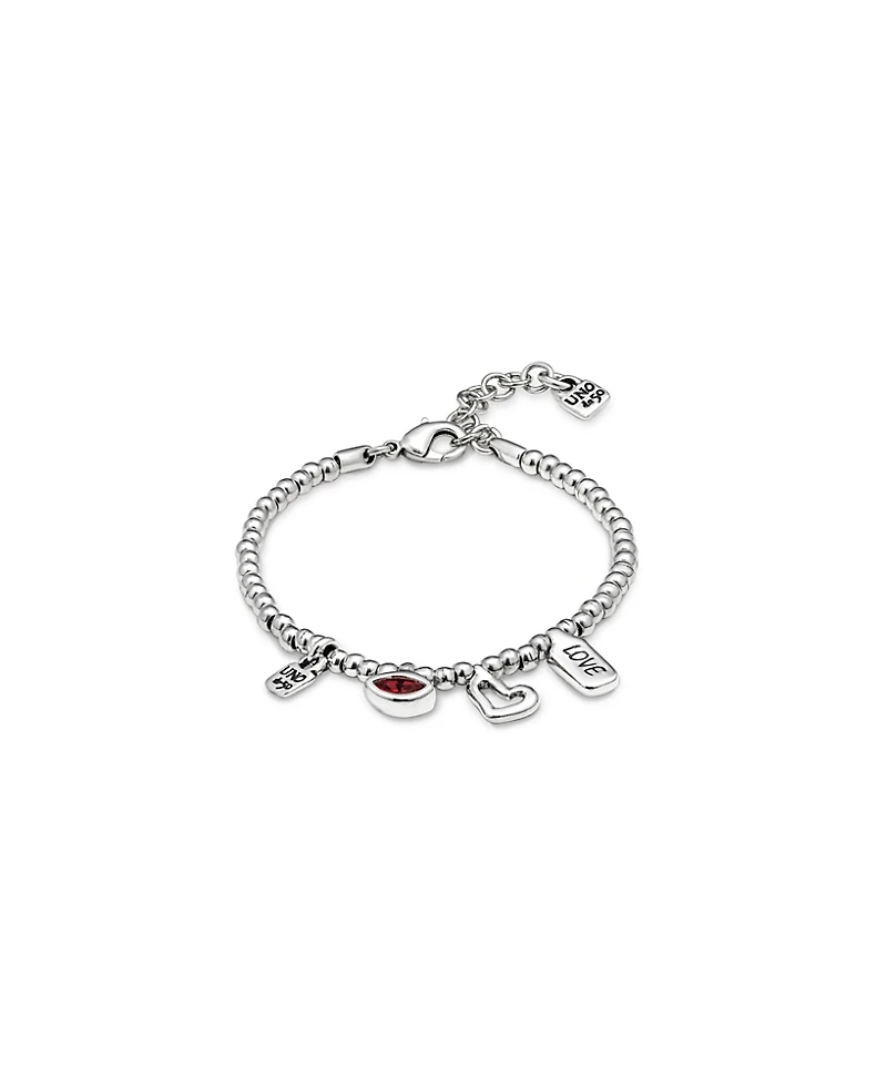 UNOde50 Sterling Silver-Plated Beaded Bracelet With Charms