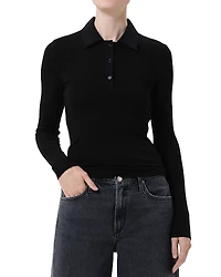 Agolde Amos Polo Collar Top