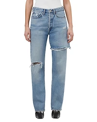 Agolde Amryn Double Layer High Rise Straight Leg Jeans