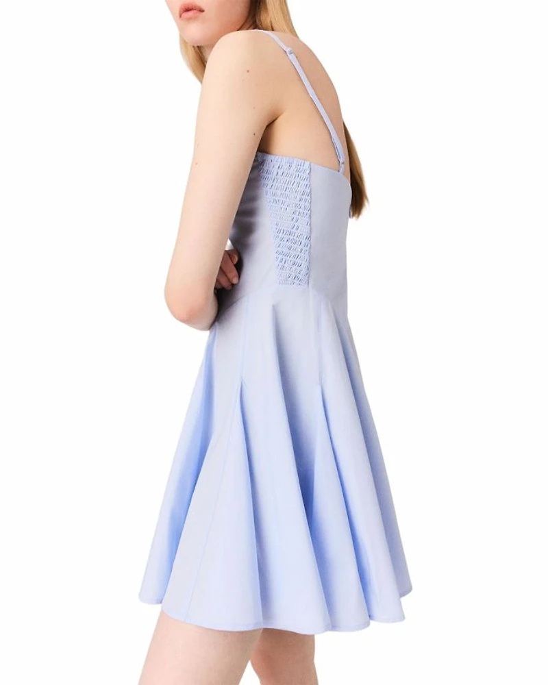 Flared Cotton Mini Dress