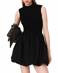 Maje Bubble Hem Mini Dress