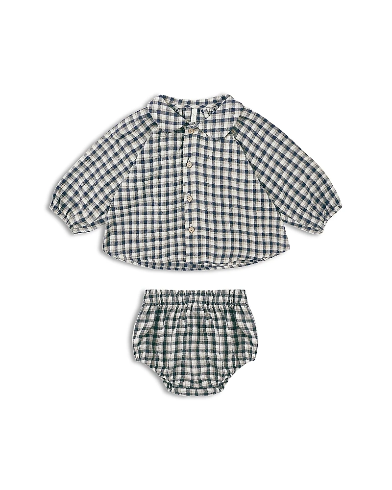 Rylee + Cru Girls' Nellie Check Shirt & Bloomers Set - Baby