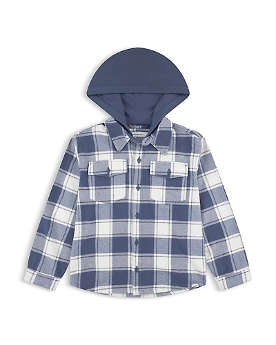 Abercrombie kids Boys' & Fitch Hooded Flannel Shirt - Little Kid, Big Kid