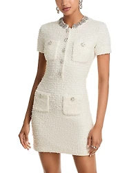 Self-Portrait Textured Knit Mini Dress