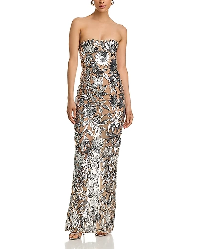 Bronx And Banco Dahlia Dark Silver Gown
