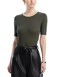 rag & bone The Knit Contrast Ringer Tee