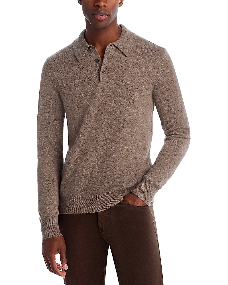 The Men's Store at Bloomingdale's Cashmere Three Button Polo Sweater - Exclusive