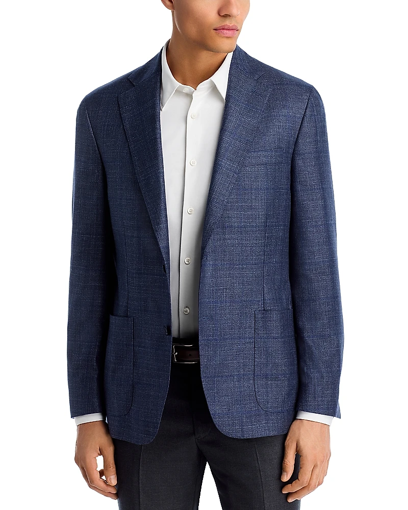 Vince Loro Piana Fabric Silk & Cashmere Windowpane Slim Fit Sport Coat